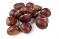 Chestnuts Ã¢â¬â Castagne,  Isolated on White Background Royalty Free Stock Photo